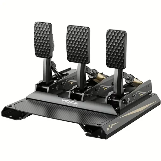 Комплект педалей MOZA CRP2 USB тензодатчик 200 кг карбонова підставка чорний - фото 1