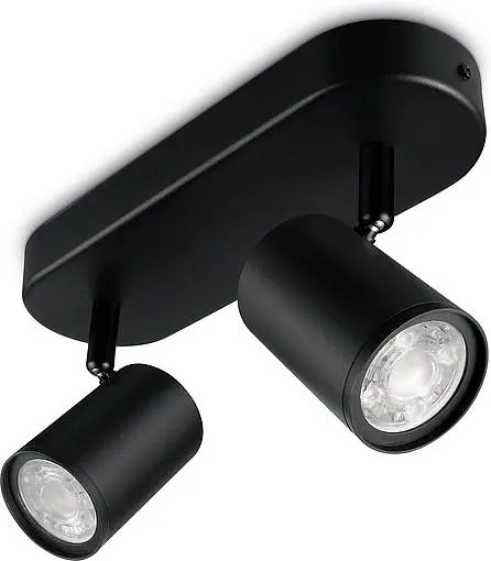 WiZ Світильник точковий накладний розумний IMAGEO Spots, 2х5W, 2200-6500K, RGB, Wi-Fi, чорний - фото 6