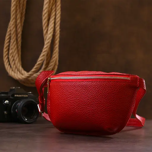 Шкіряна жіноча сумка на ремінь Shvigel 23х12.5х6 см sum0020182 - фото 6