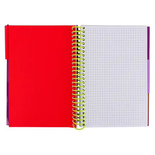 Блокнот Axent с разделителями А5 в клетку 120 листов пурпурный (8405-09-A) - фото 2