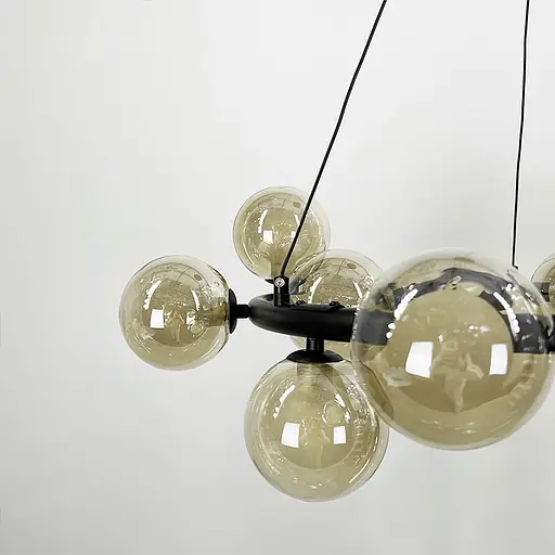 Кільцева люстра з 15 подвійними плафонами Ø 75 см | Арт. SG 48/15 BK+CL+WT | Line F - фото 3