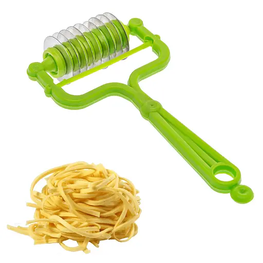 Комплект пельменниця варенниця та набір 3 дискових тісторізок: для чебуреків, пельменів, нарізання локшини, ХЕАЗ Салатовий 85034 - фото 9