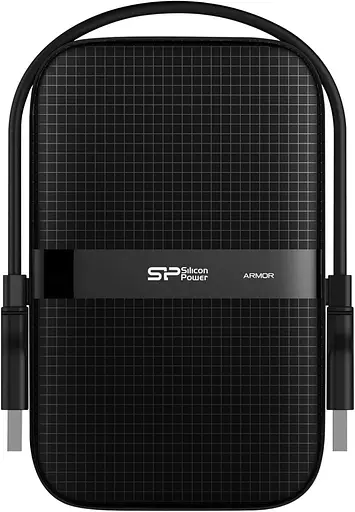 Зовнішній жорсткий диск Silicon Power 1TB Armor A60 All Black (SP010TBPHDA60S3A) - фото 1