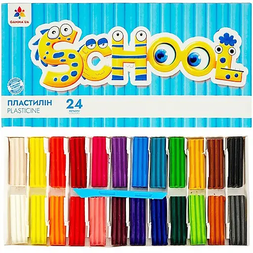 Набір для ліплення пластилін "School" ГАММА'UA 200319G 24 кольори - фото 1
