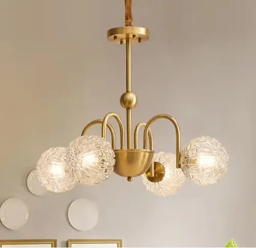 Світлодіодна люстра Мозаїка 5007 (Золота) на 4 плафони