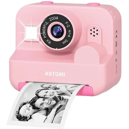 Детская селфи-камера с мгновенной печатью для мальчиков и девочек 1080P HD с бумагой для печати и картой 32 ГБ