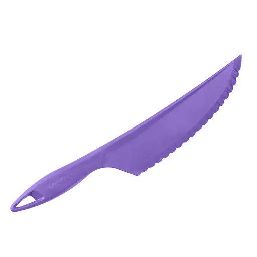 Пластиковий кухонний ніж для силіконового килимка крему, торта, тіста овочів і фруктів 30.5 см, Kitchette Фіолетовий 84453 - фото 1