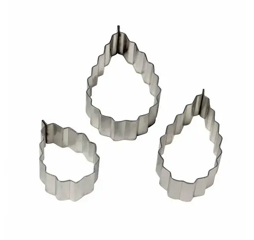 Каттеры кондитерские металлические "Листья Розы" набор из 3 форм, Kitchen Master 81557 - фото 2