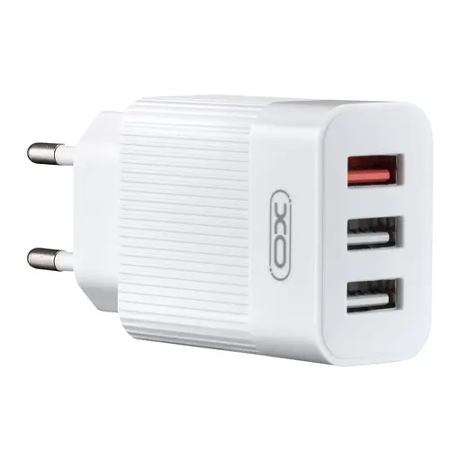 Сетевое зарядное устройство для XO L72 EU QC3.0 + 2.1A 3USB charger Белый - фото 1