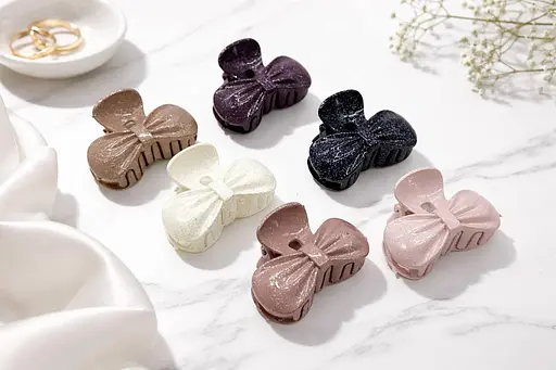 Блискучі крабіки-бантики Sparkle Bow 12 шт. - фото 1