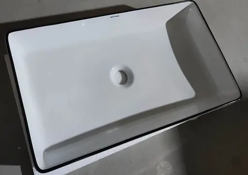 Умивальник накладний Mixxus Premium Quadro-0107 Edge Black 600x340x110 мм MP6521, Білий - фото 5