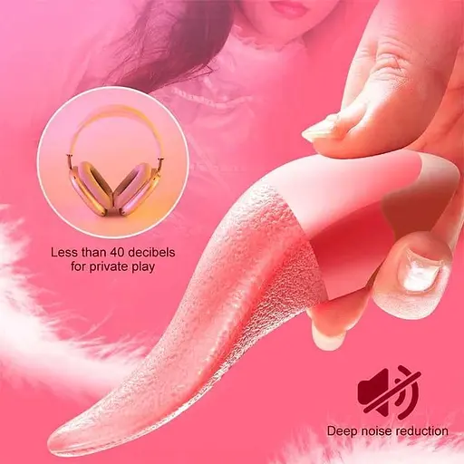 Клиторальный вибратор силиконовый Гибкий язычок с 10 режимами вибрации розовый 7,3 см - фото 5