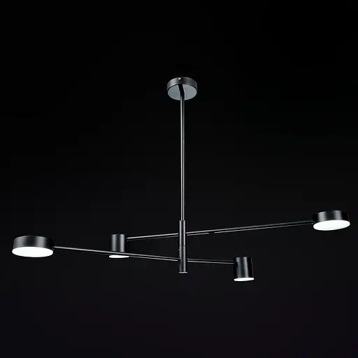 Світильник стельовий Brille підвісний BR-01 631S/4 LED 28W WW+NW+CW BK - фото 4