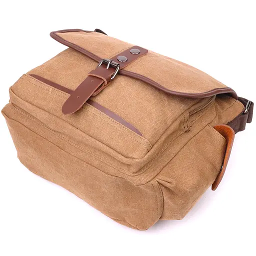 Функціональна чоловіча сумка з клапаном із текстилю 17х24х13 см Vintage 17х24х13 см sum0021440 - фото 3