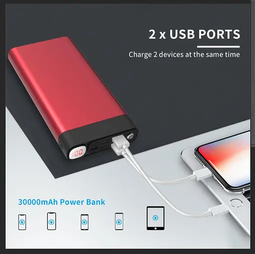 Зарядний пристрій Power Bank Elefull 30000mAh PB-HOUMI-1W - фото 10
