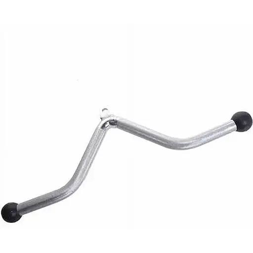 Ручка для верхньої тяги York Fitness V-подібна багатофункціональна з гумовими наконечниками, хром - фото 5