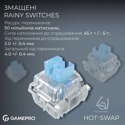 Клавіатура GamePro Asgard Valhalla Pro 75% Rainy switches (MK160W-D-Pro) - фото 11