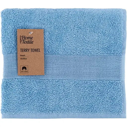 Рушник махровий Ardesto Benefit 50х90 см 100% бавовна блакитний (ART2450LB)  - фото 1
