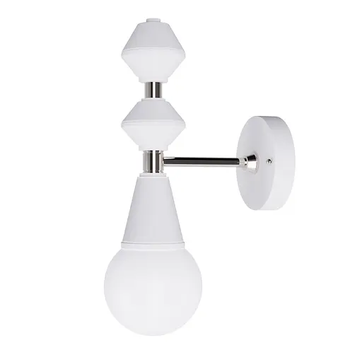 Настінне бра Dome № 1 PikArt арт. 6233 Срібний/білий - фото 1