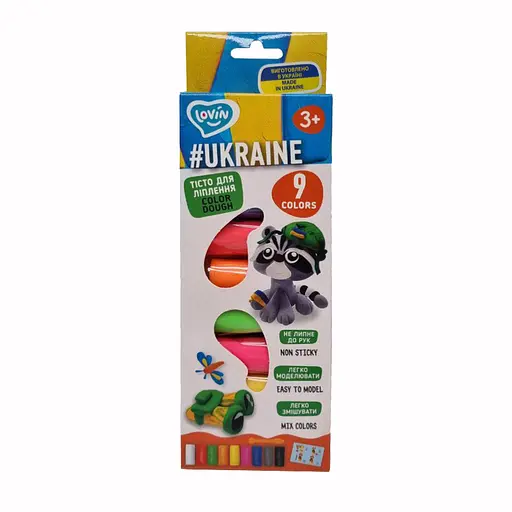Набір тіста для ліплення "Ukraine" TM Lovin 41208, 9 кольорів