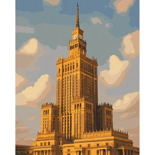 Картина за номерами на підрамнику Brushme Палац культури і науки у Варшаві