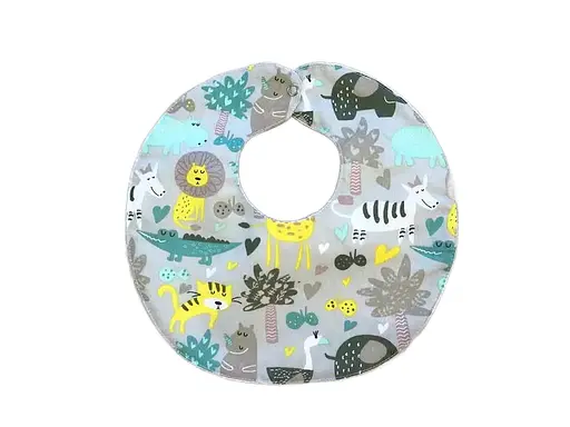 Непромокаемый слюнявчик Moontime "Зоопарк" - фото 1