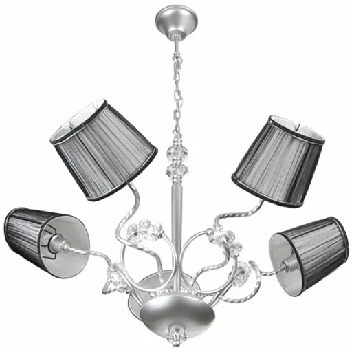 Люстра 90992, 5x40W, E14, метал хром./тканина - фото 3