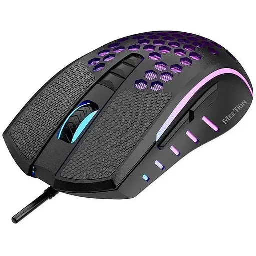 Мышь MeeTion GM015 RGB Backlight Gaming Mouse регулируемая разрешение 800-6400dpi - фото 1