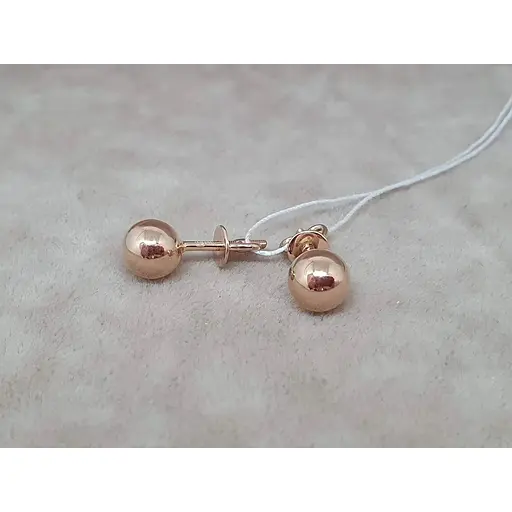 Золотые серьги-пуссеты Favoritum Шарики. 210115_7 - фото 3