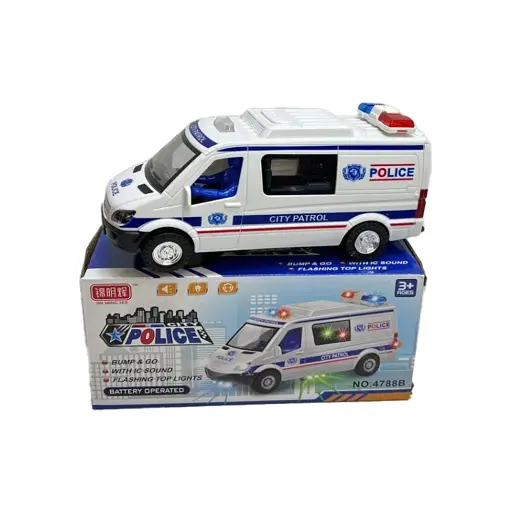 Машина на батарейках, Полиция, свет, звук