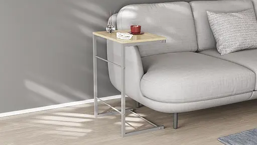 Столик Террі Ferrum-decor 650x440x330 Сірий метал ДСП Дуб Сонома 16 мм (FRD-104665)