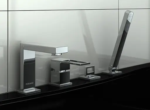 Смеситель для ванны Kohlman Nexen хром на борт ванны QB243U Хром - фото 2