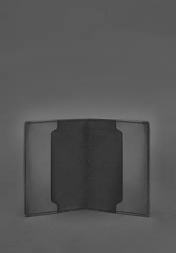 Кожаная обложка для служебного удостоверения военнослужащего Госспецсвязи Черная - фото 4