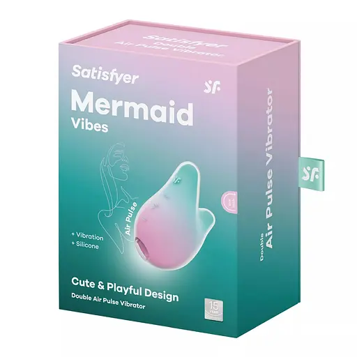 Вакуумний стимулятор клітора з вібрацією Satisfyer Mermaid Vibes м'ятний - фото 6