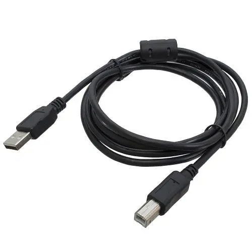 Кабель USB 2.0 AM – USB BM, 1.8 м, черный, Patron, ферритовый фильтр (PN-AMBM-18F) - фото 1