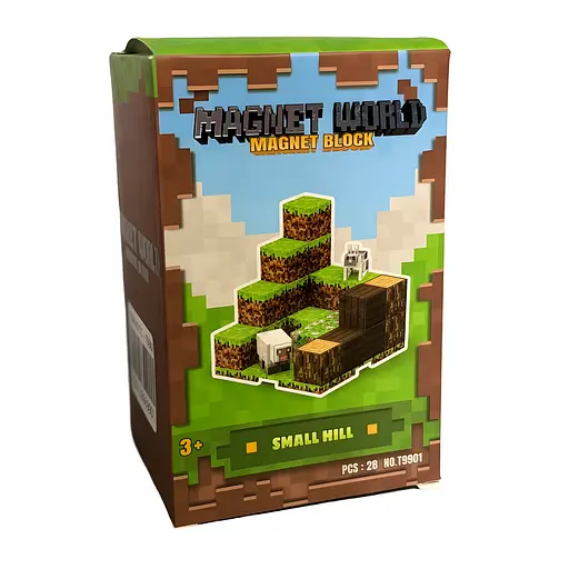 Магнитный конструктор Minecraft Маленький холм на 28 деталей (Т9901) - фото 3