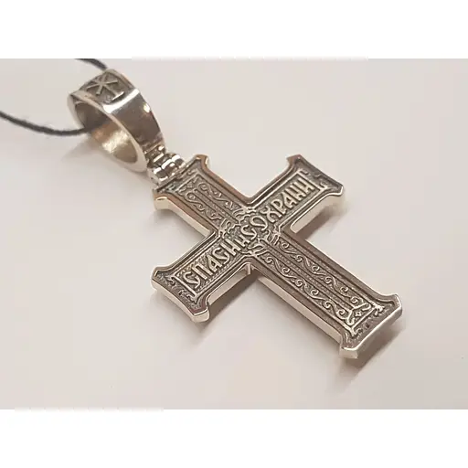 Золотой крестик Харьковская ювелирная фабрика. Распятие Христа. 11541-ЧБЕЛ - фото 4