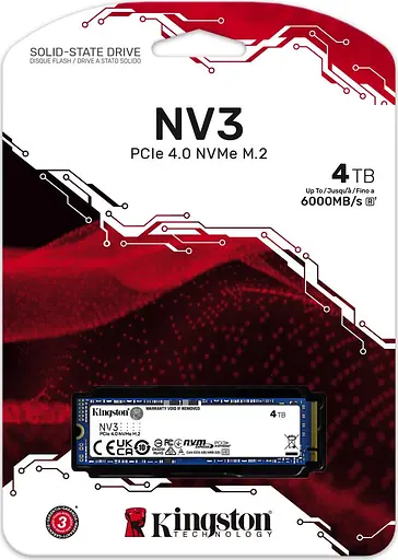 Накопитель SSD NVME - твердотельный диск KINGSTON NV3 4TB (SNV3S/4000G) - фото 7