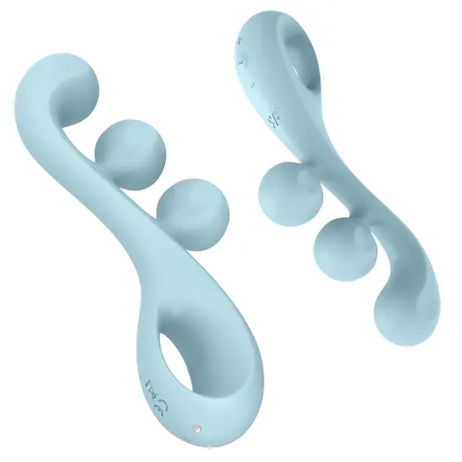 Вібратор для потрійної стимуляції Satisfyer Tri Ball 2 20.5 см блакитний - фото 3