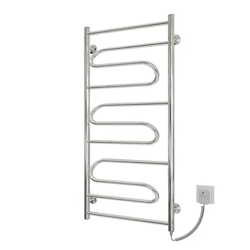 Электрический полотенцесушитель Kosser Илюзия 1000x500/4 ER рег. ДІ03ЕR, Хром, Правое - фото 1