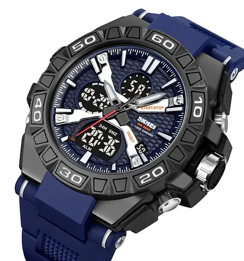 Годинник чоловічий наручний спортивний Skmei 2220 (Синій) - фото 3