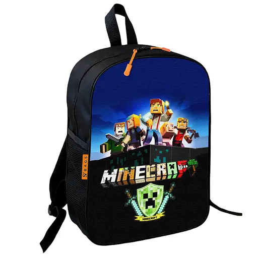 Рюкзак школьный детский 36х27см Майнкрафт Крипер «Minecraft» с принтом для мальчика (00597)