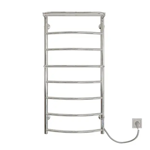 Электрический полотенцесушитель Kosser Каскад с полкой 1000x500/8 ER ДКп03ER, Хром, Правое - фото 2