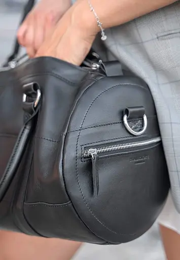 Шкіряна сумка Harper чорна Krast - фото 10
