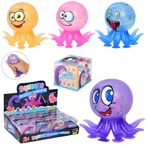 Фігурка восьминіг, 7.5 см, антистрес, на присосках, FG240428045Q (В асортименті) - фото 2