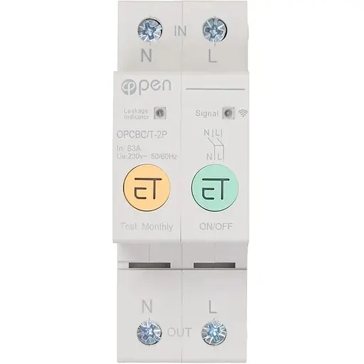 Умный 2-канальный переключатель TUYA Wi-Fi, 63A