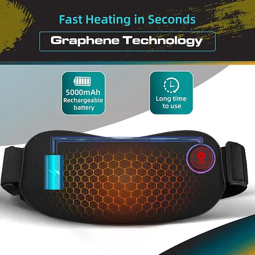 Портативна грілка Бездротова грілка для менструальних спазмів Теплова подушечка для менструального періоду Електрична - фото 3