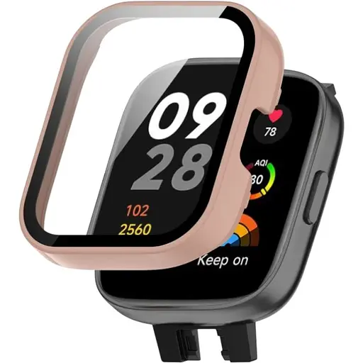 Чехол-накладка DK Пластик Gloss Glass Full Cover для Xiaomi Redmi Watch 3 (pink)