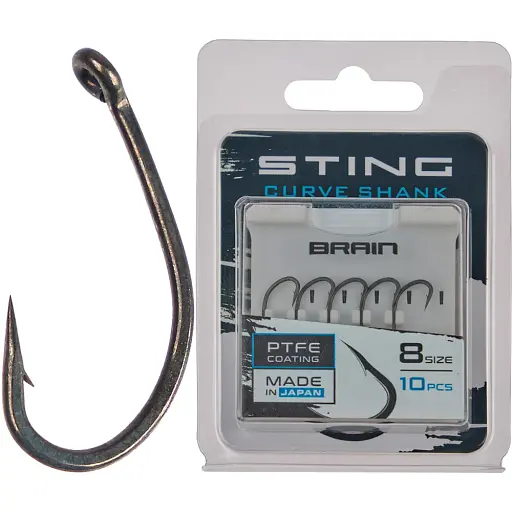 Крючок Brain Sting Curve Shank #8 (10 шт/уп) - фото 1