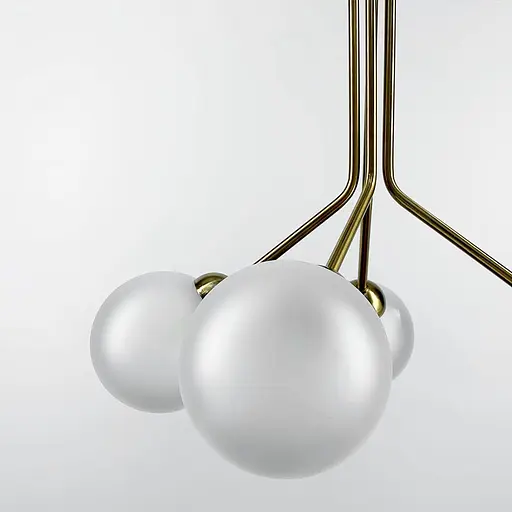 Елегантна латунна люстра на 4 матових плафони Line.F J 061/4 - фото 4